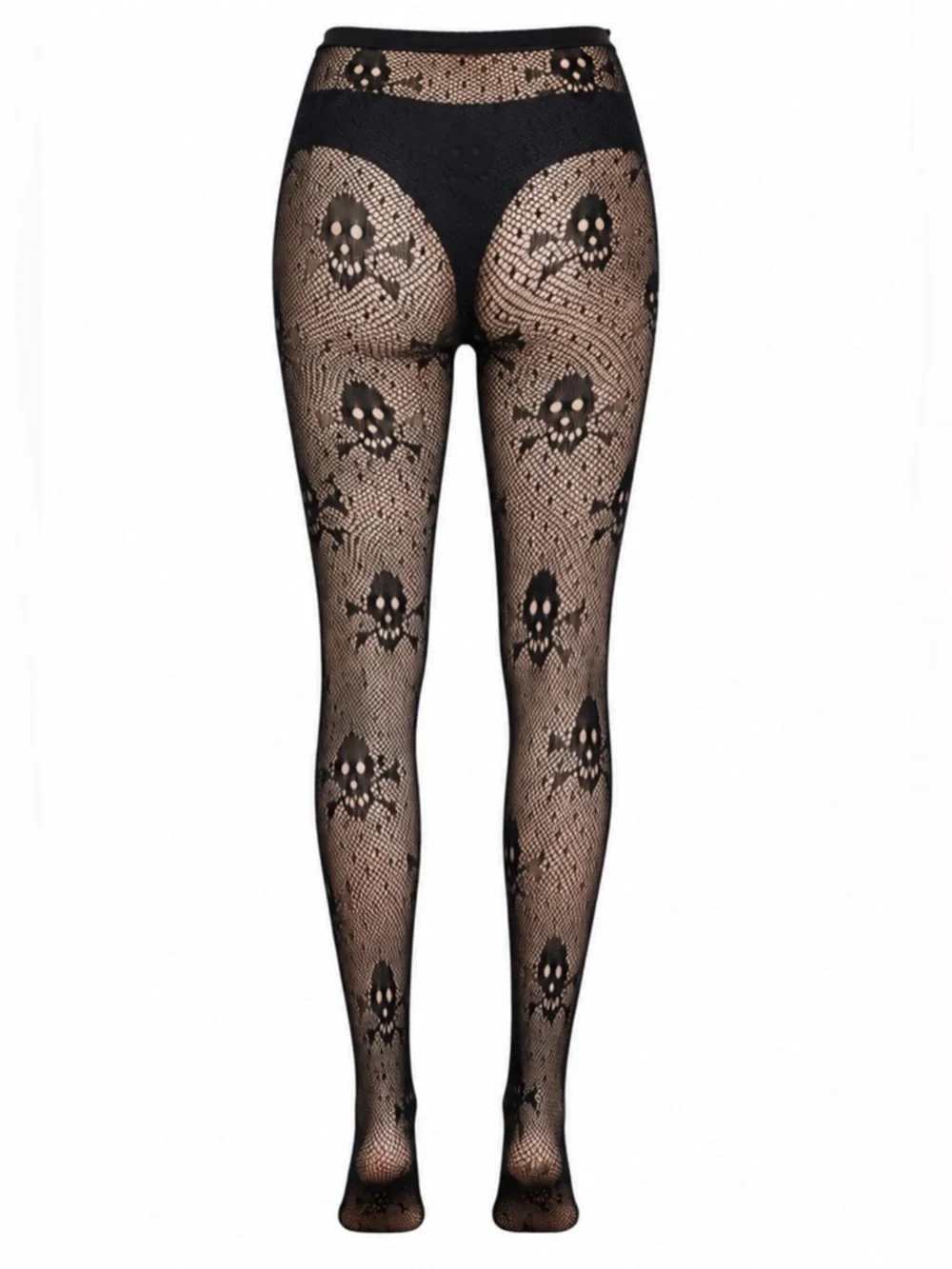 NWT Skull & Crossbones Fishnet Tights | One Size | Gothic Alt Punk Halloween